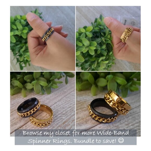 Men's Stainless Steel Spinner Ring NWT! - Roman Numerals, Size 7 - Picture 9 of 14